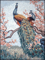 Two Peacocks in a Cherry Tree