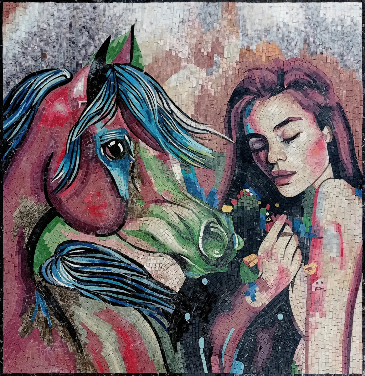 Mauve-Haired Woman