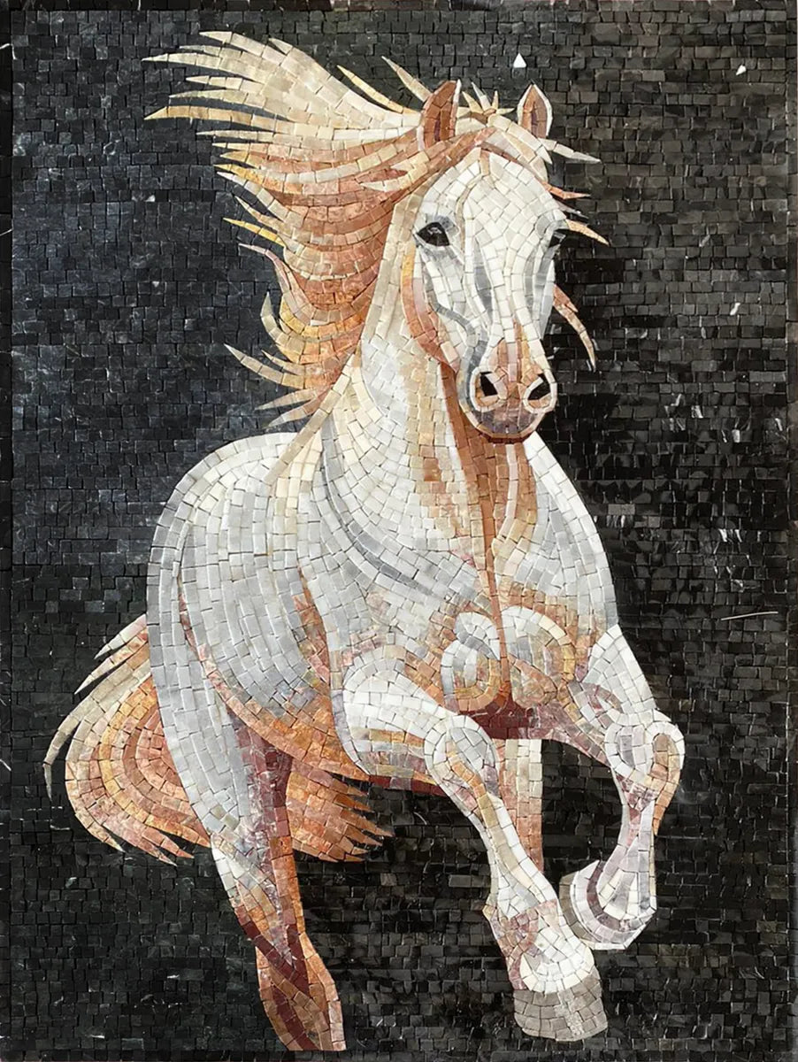 Running White Horse