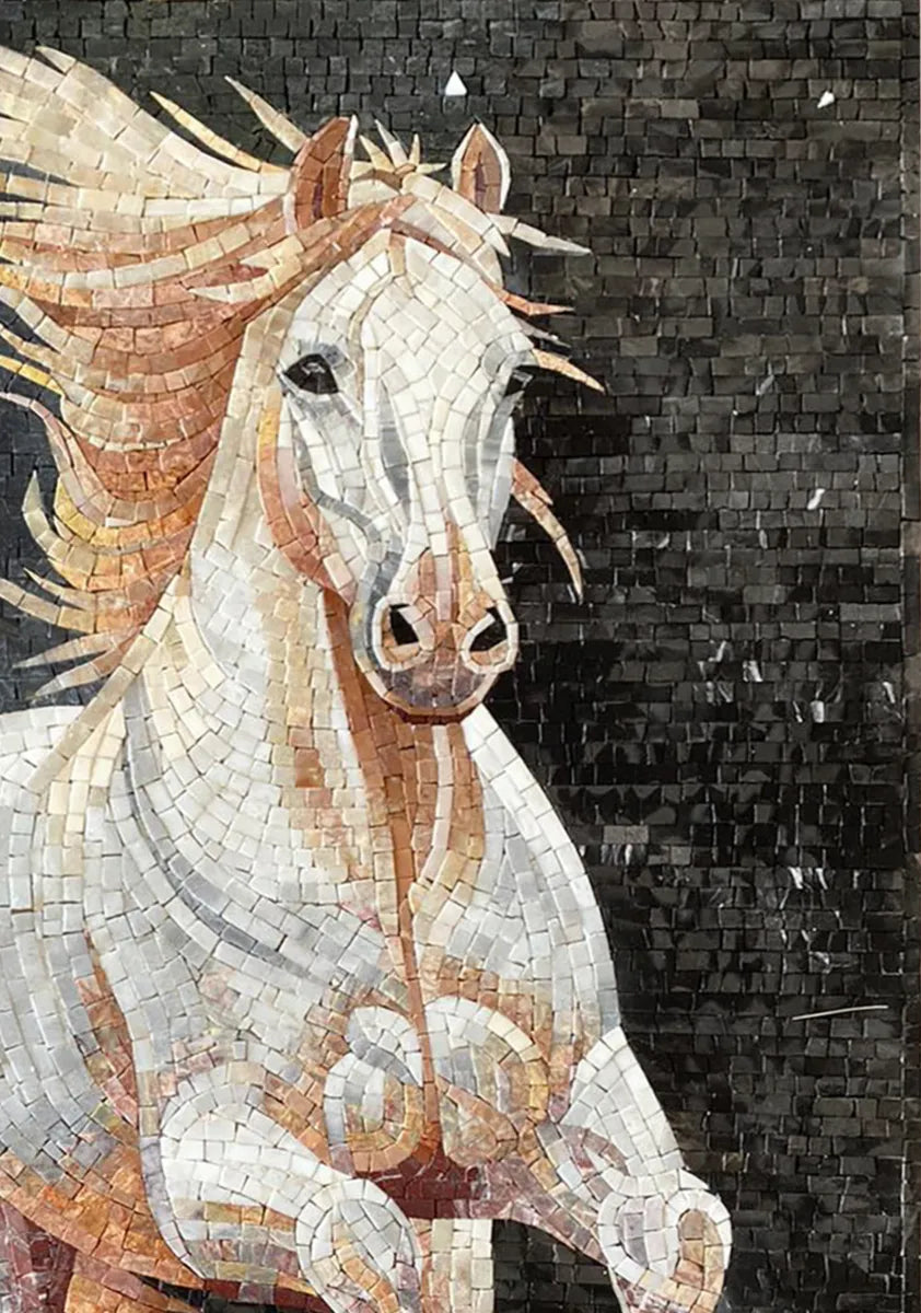 Running White Horse