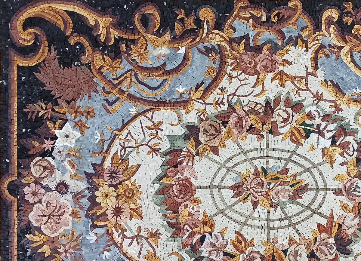 Colorful Floral Patterned Rug