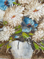 Overflowing Vase of Blue Anemones
