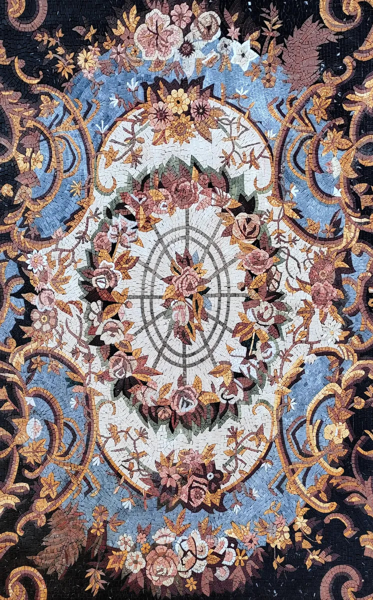 Dramatic Floral Patterned Rug