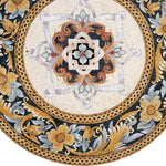 Round Gold Regal Floral Pattern