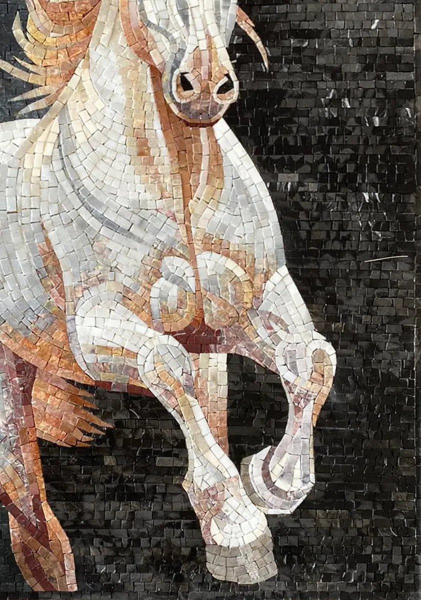 Running White Horse